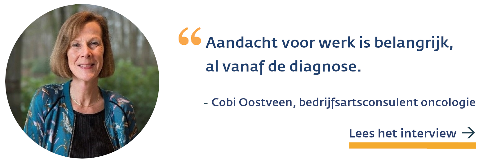 interview bedrijfsarts oncologie Cobi