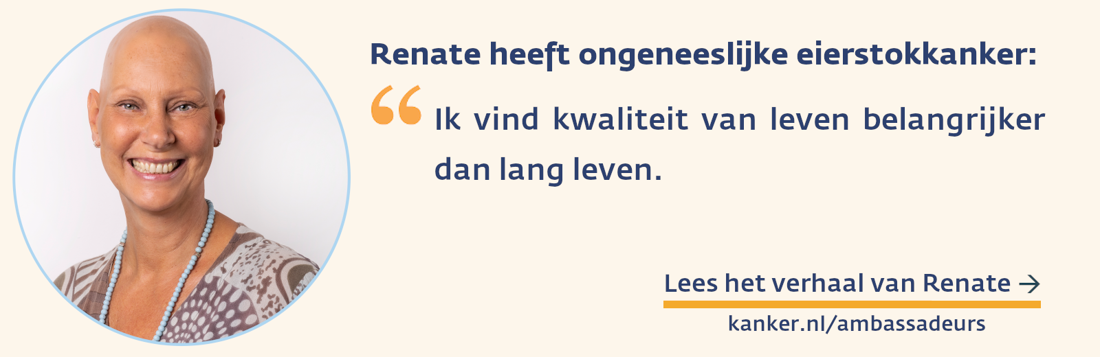 Interview met Renate over ongeneeslijke eierstokkanker