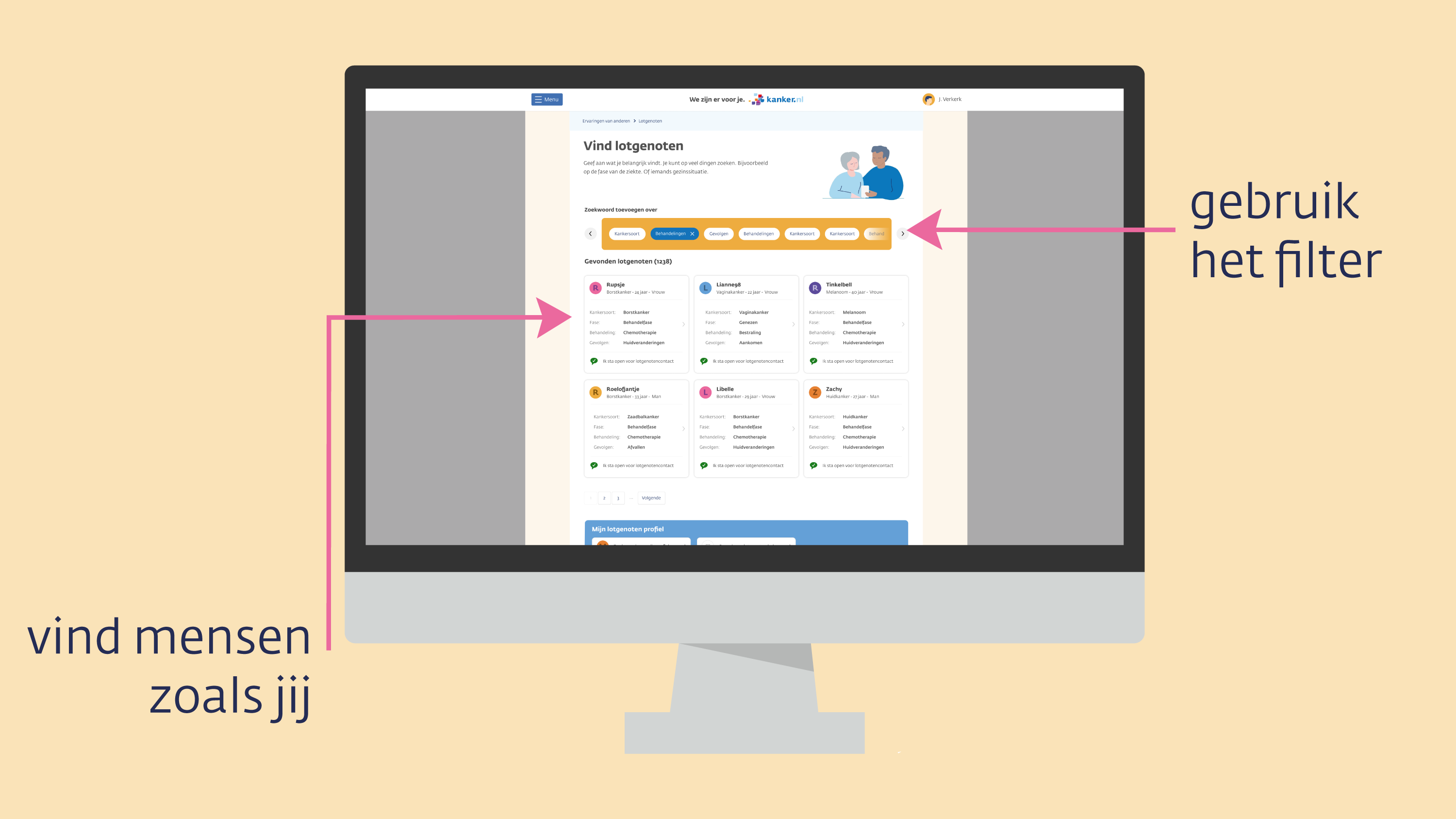 lotgenoten vinden online
