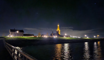 Noorderlicht boven het Ijsselmeer