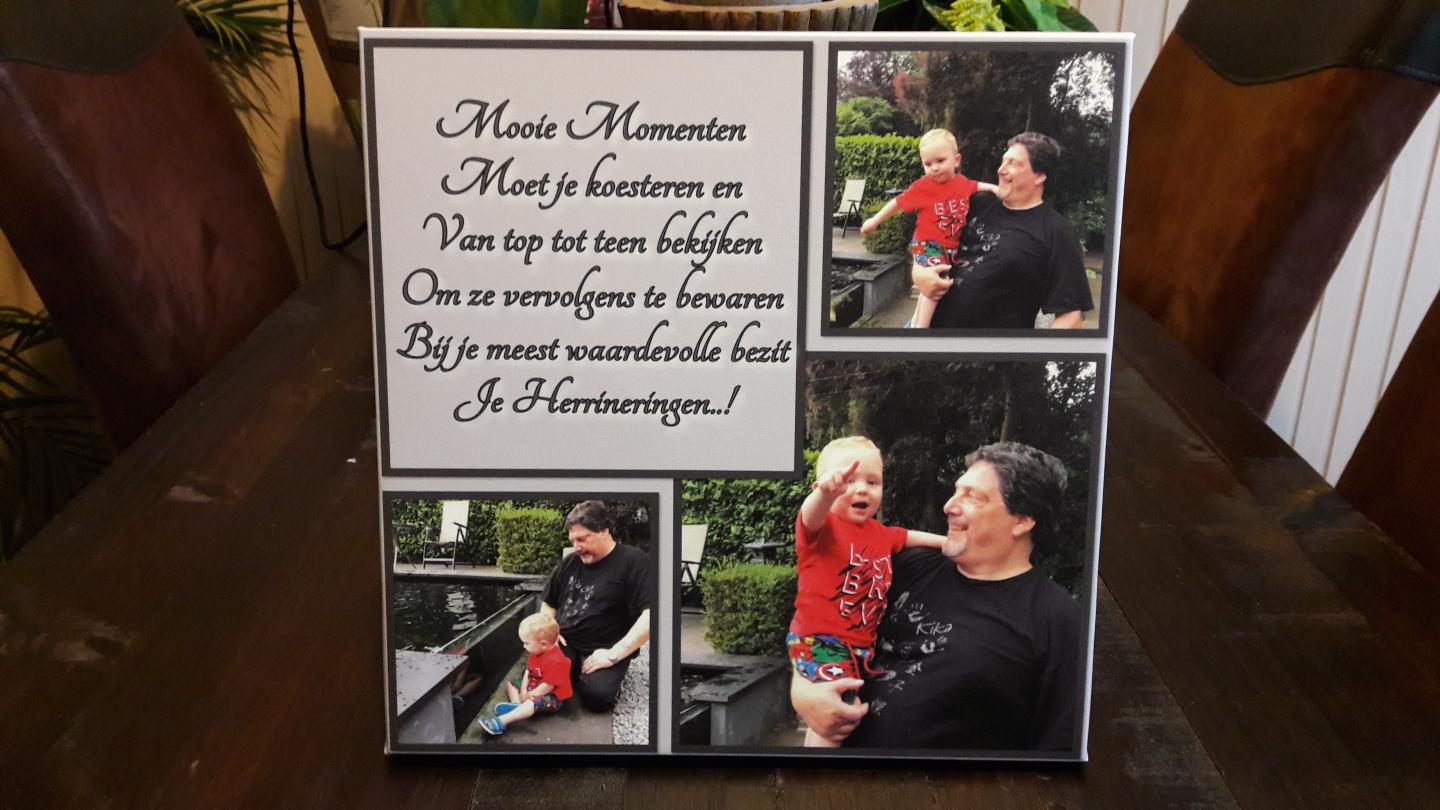 Mooie momenten. Moet je koesteren en van top tot teen bekijken om ze vervolgens te bewaren Bij je meest waardevolle bezit, Je Herinneringen...! 