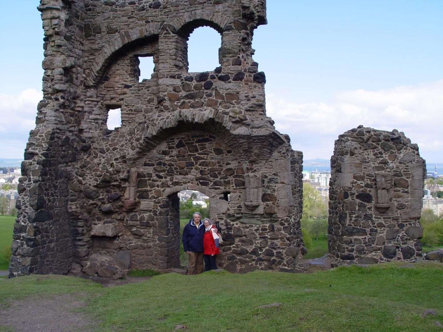 Dit was de enige foto samen bij St Anthonys chapel in Edinburg