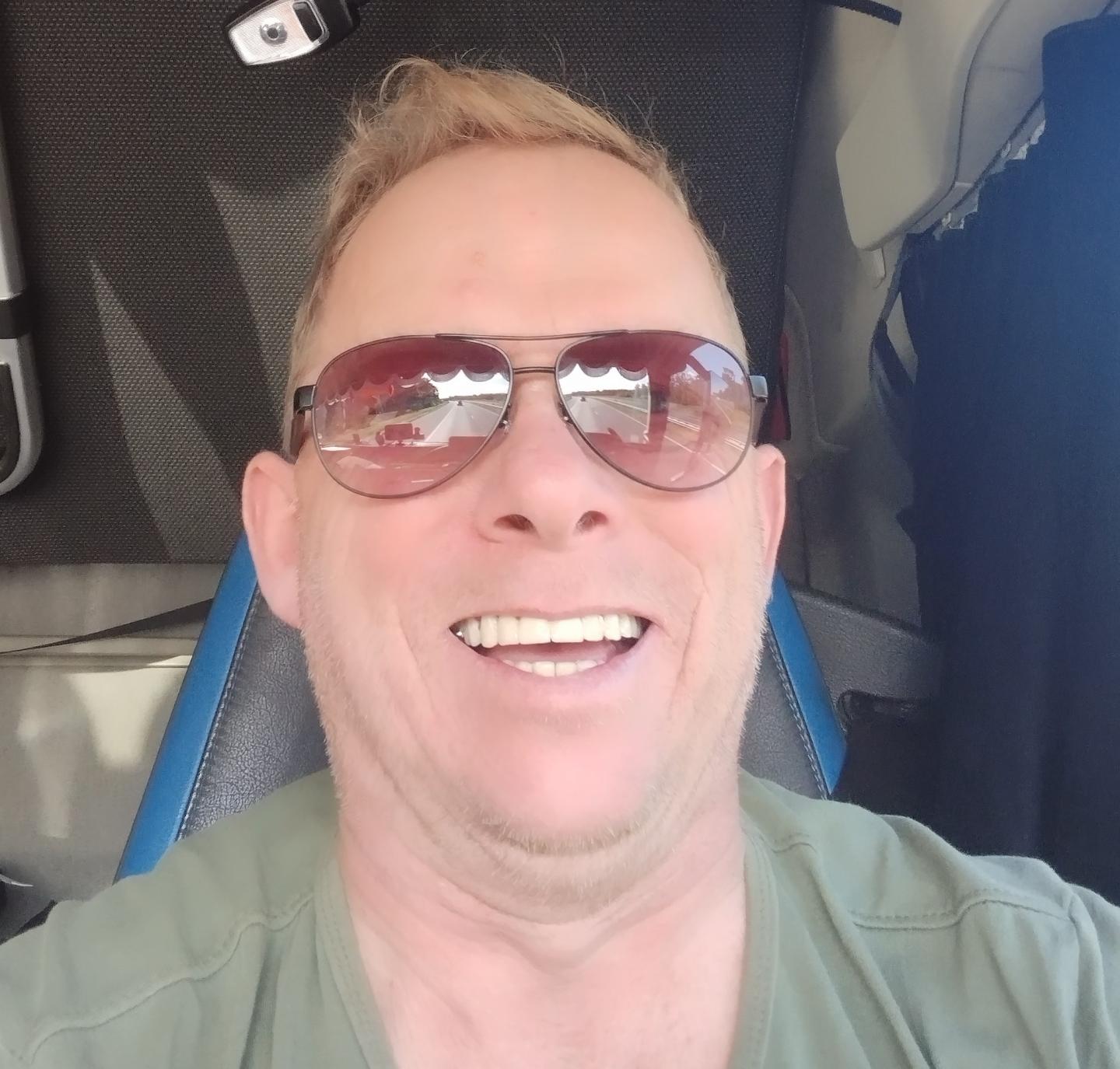 Trucker in hart en nieren.