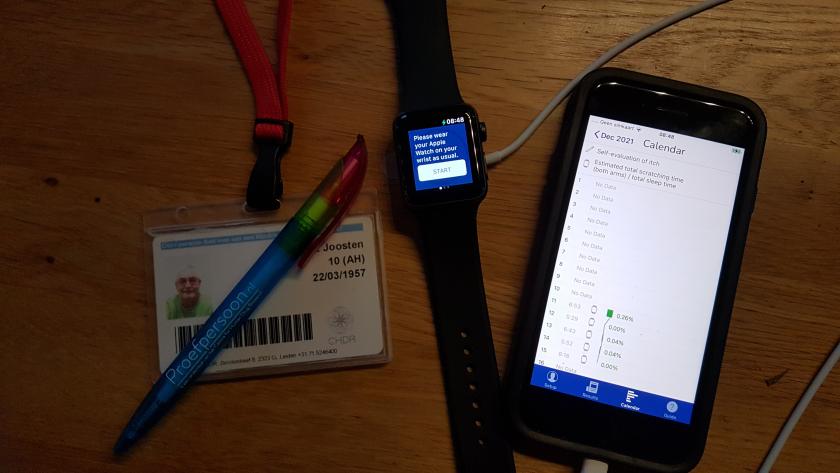 Smartwatch en I-phone voor onderzoek thuis