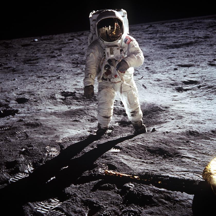 Buzz Aldrin op de maan in 1969