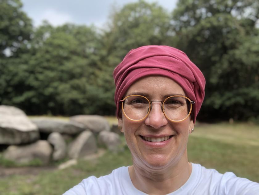 Nog een beetje anoniem wennen aan mijn uiterlijk in Drenthe.