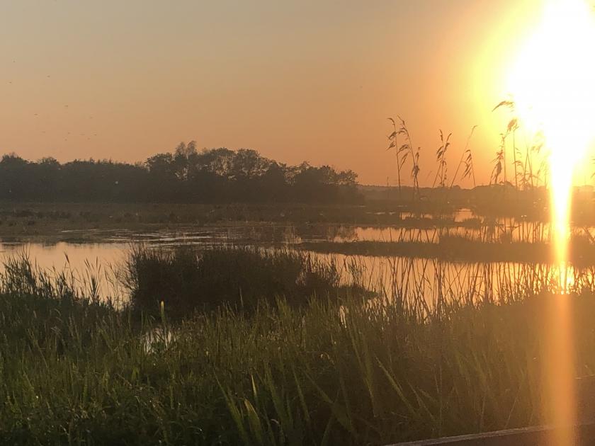 Zonsondergang in de Hooilanden