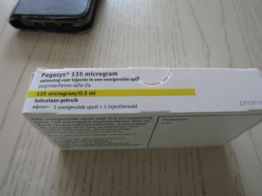 Pegasys Peginterferon Alfa 135 mg (alléén op dinsdag injecteren)
