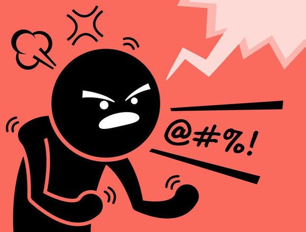 Pictogram van een heel boos iemand