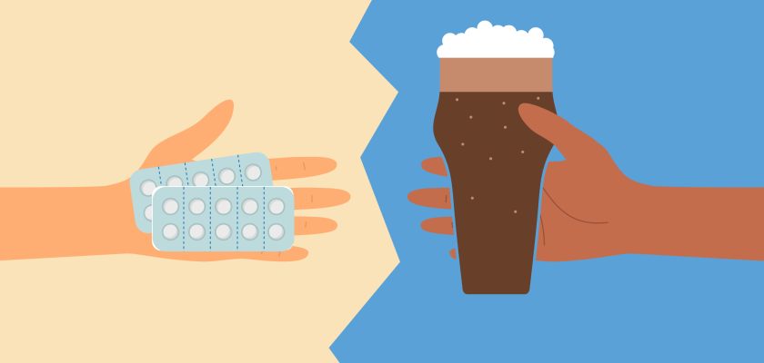 medicijnen en alcohol gaan niet altijd goed samen, soms moet je keuzes maken